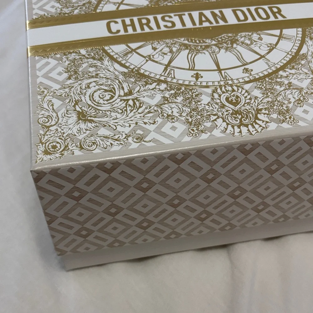 Christian Dior Gold & White Decorative Box